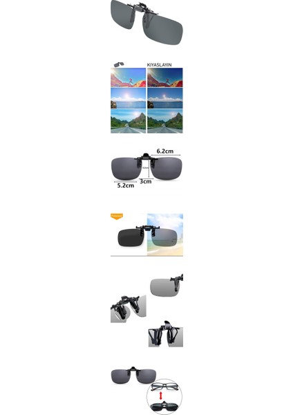 Turk Güneş Gözlüğü Gözlük Ilavesi Clip-On Polarize - MCT7024-8603