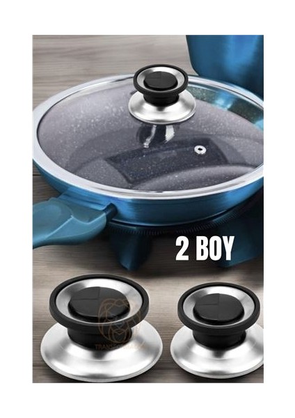 Turk Tencere Tava Tepesi Tencere Tava Kapağı Tutucu 2 Boy - MCT9516-1709