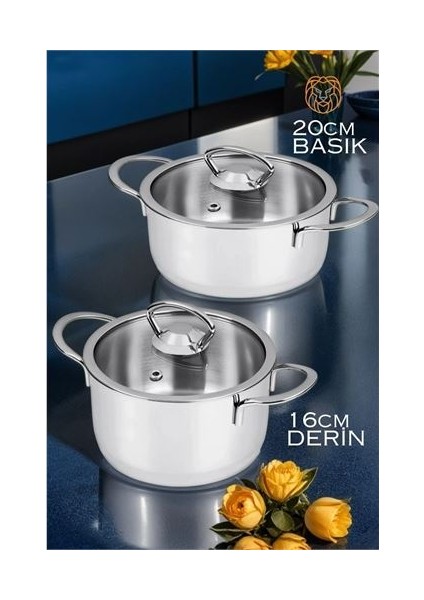 Turk Derin ve Basık Tencere Seti - MCT6597-7445