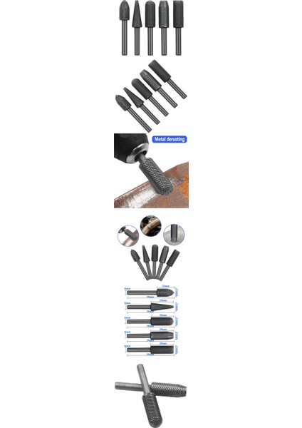 Turk Tungsten Ahşap Oyma Şekillendirme 5 Li Eğe Seti - MCT6047-8382