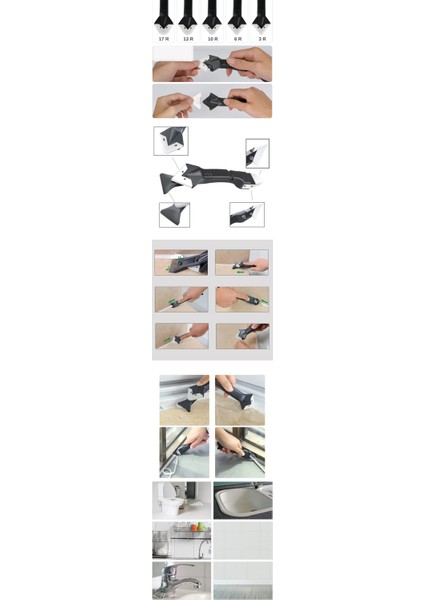 Turk Silikon Mastik Tutkal Sökme ve Uygulama Kiti - MCT4534-5034
