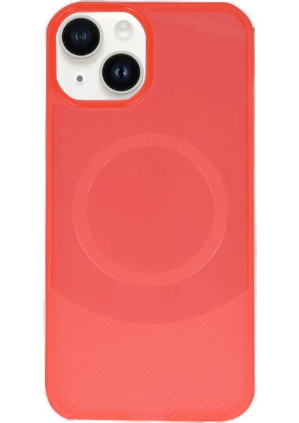 iPhone 14 Kılıf Maya Karbon Kapak - Kırmızı