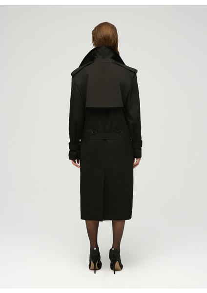 Siyah Kadın Trençkot Victoria Su Geçirmez Trençkot modelleri