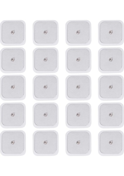 5 Paket, 20 Adet 5X5CM Tens Elektrod Pedi, Sağlıklı ve Güçlü Elektrik Tedavisi Seti