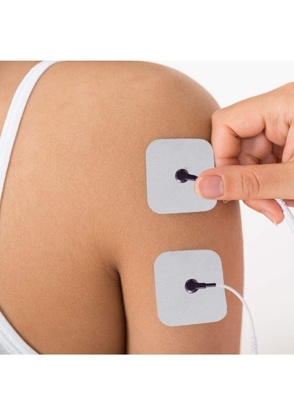 5 Paket, 20 Adet 5X5CM Tens Elektrod Pedi, Sağlıklı ve Güçlü Elektrik Tedavisi Seti