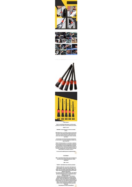 Turk 5 Boy Araç Detay Temizlik Fırça Seti Slalom Design - MCT2971-1875