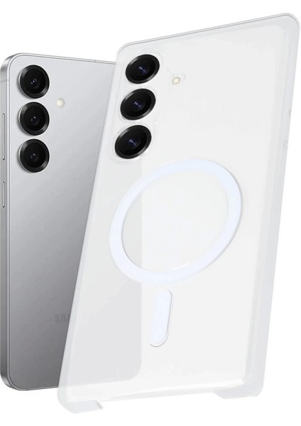 Samsung Galaxy S25 Plus Kılıf Pc Zara Magsafe Şeffaf Kılıf - Şeffaf