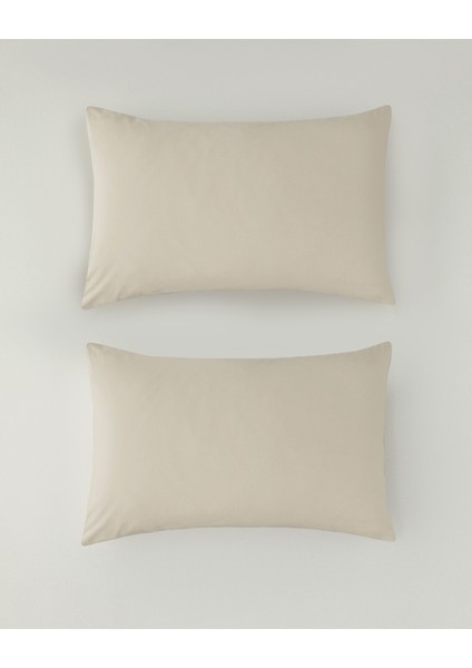 Novella Premium Soft Cotton 2'li Yastık Kılıfı 50X70 cm Krem