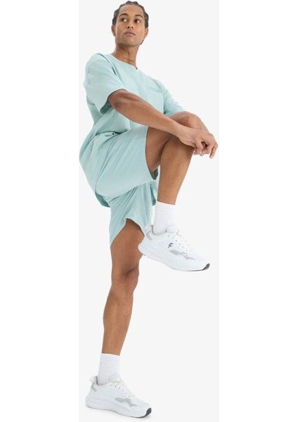 fit Standart Fit Sporcu Beli Bağcıklı Cepli ŞORT E2585AX25SM