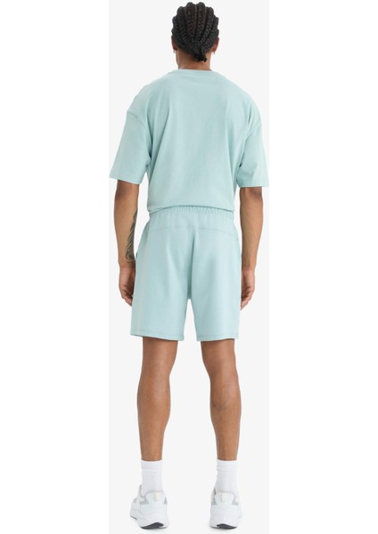 fit Standart Fit Sporcu Beli Bağcıklı Cepli ŞORT E2585AX25SM