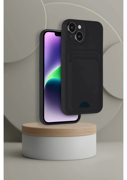 iPhone 14 Kılıf Kelvin Kartvizitli Silikon - Kahverengi fiyatları