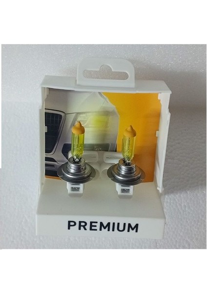 Premıum Far Ampulu Takımı 12V H7 55W Sarı Işık Yellow (Limon Sarısı H7) fiyatları