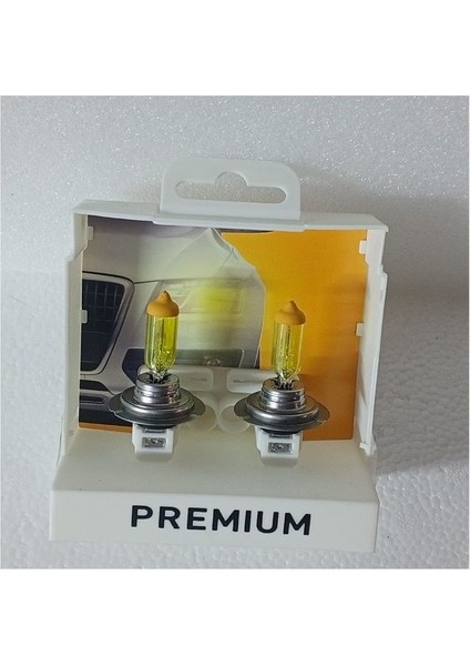 Premıum Far Ampulu Takımı 12V H7 55W Sarı Işık Yellow (Limon Sarısı H7) indirimleri