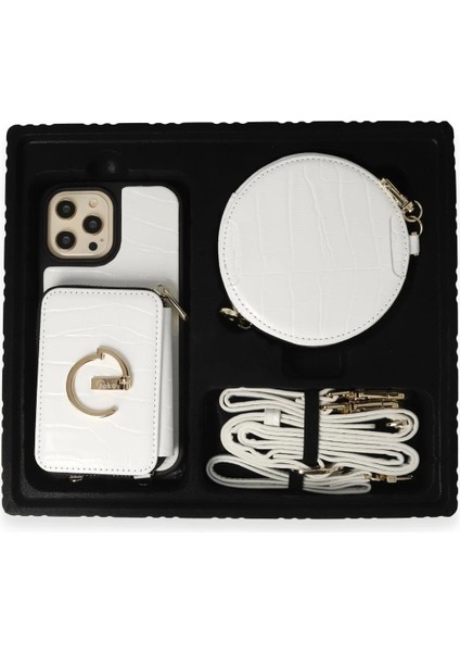 iPhone 13 Pro Kılıf Ermes Kapak - Beyaz fırsatları