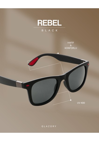 Rebel Black Uniseks Güneş Gözlüğü