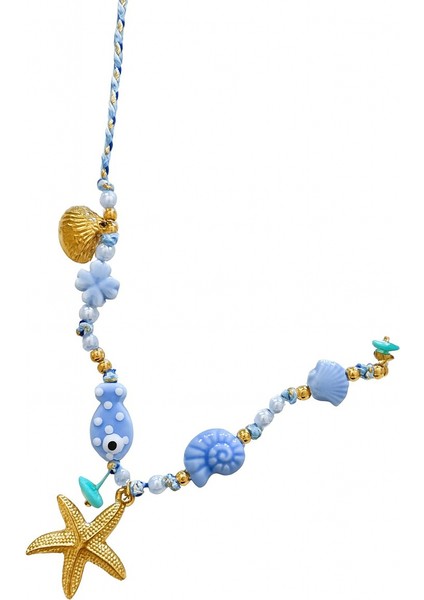 Çelik Murano Charm Kolye