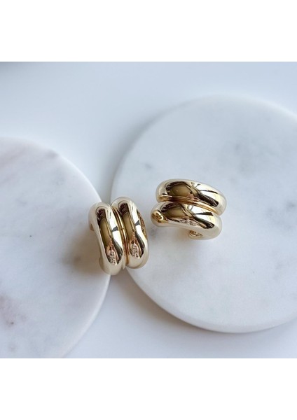 Çelik 2 Bombe Halka Küpe