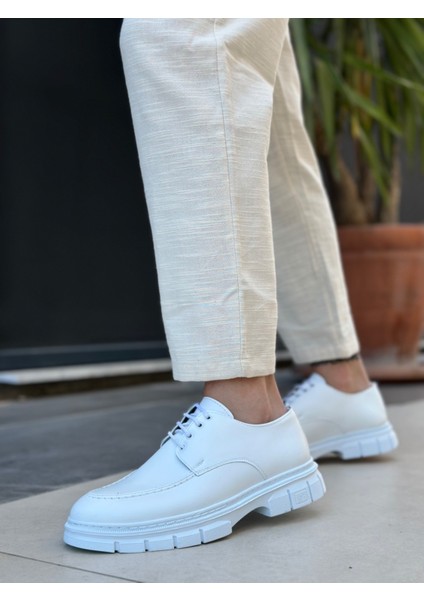 BA0237 Bağcıklı Rugan Klasik Yüksek Taban Beyaz Casual Erkek Ayakkabı fiyatları