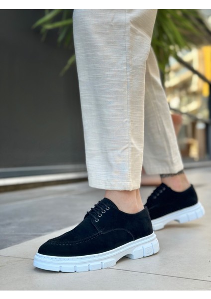 BA0237 Bağcıklı Klasik Yüksek Taban Siyah Süet Casual Erkek Ayakkabı fiyatları