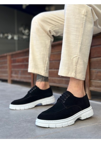 BA0237 Bağcıklı Klasik Yüksek Taban Siyah Süet Casual Erkek Ayakkabı modelleri