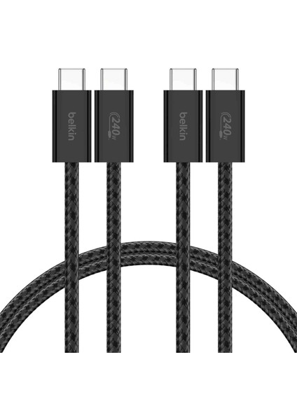 Boostcharge 240W Örgülü Usb-C Kablo 1.5 Metre Ikili Paket - Trendjet