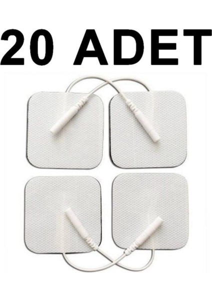 20 Adet Kablolu Tens Pedi Elektrodu 5x5 cm fiyatları