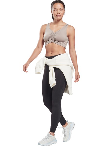 H56396 S Ruched Cropped Tank Kadın Gri Atlet