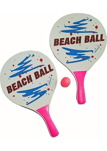 KZL-3394 Beachball Tahta Raket Fılelı 24 Lü