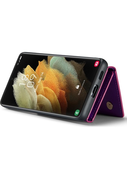 Samsung Galaxy S21 Ultra 5g Parıltılı Manyetik Çıkarılabilir Fermuarlı Cep Kılıfı Kickstand Pu Deri Kaplamalı Pc + Tpu Koruyucu Telefon Kılıfı (Yurt Dışından) fırsatları