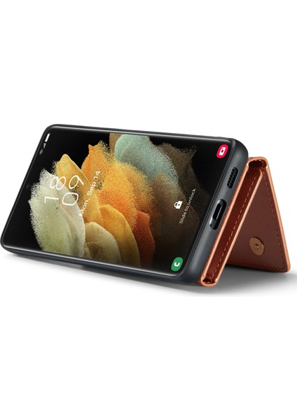 Samsung Galaxy S21 Ultra 5g Parıltılı Manyetik Çıkarılabilir Fermuarlı Cep Kılıfı Kickstand Pu Deri Kaplamalı Pc + Tpu Koruyucu Telefon Kılıfı (Yurt Dışından) fırsatları
