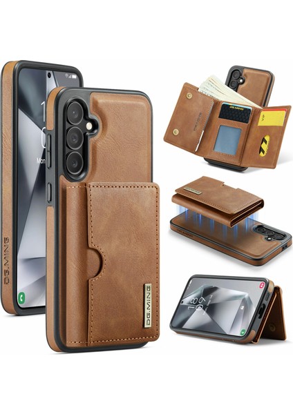 Samsung Galaxy S24 Manyetik Cüzdan Pu + Pc + Tpu Telefon Kılıfı (Yurt Dışından)