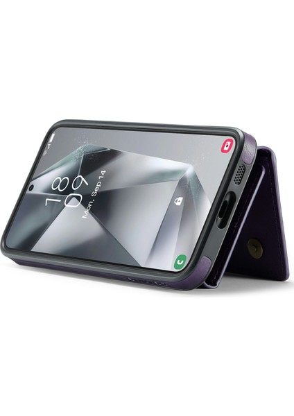 Samsung Galaxy S24 Manyetik Cüzdan Pu + Pc + Tpu Telefon Kılıfı (Yurt Dışından) fırsatları