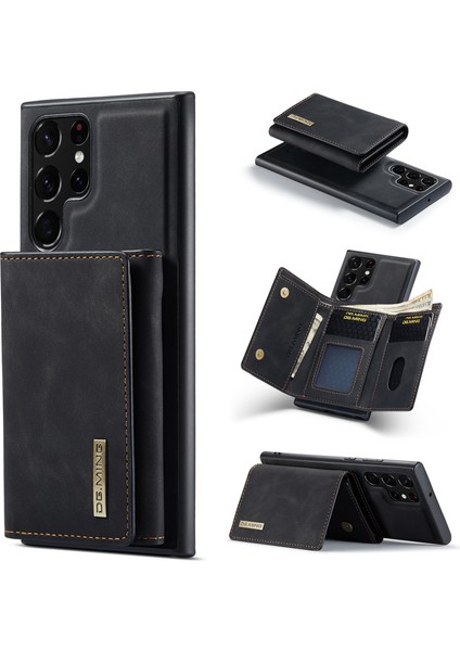 Samsung Galaxy S25 Ultra Kickstand Pu Telefon Kılıfı Çıkarılabilir Cüzdan ile (Yurt Dışından)