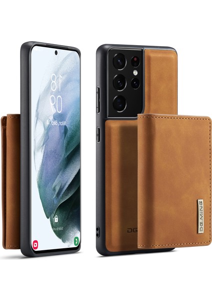 Samsung Galaxy S21 Ultra 5g Manyetik Cüzdanlı Kickstand Tasarım Pu Deri Telefon Kılıfı (Yurt Dışından)