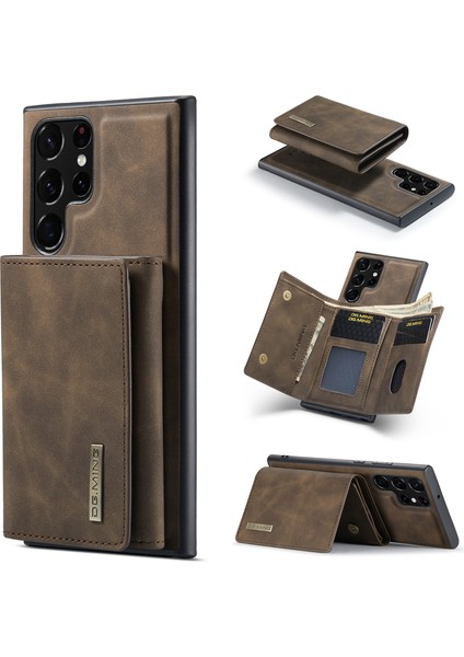 Samsung Galaxy S25 Ultra Kickstand Pu Telefon Kılıfı Çıkarılabilir Cüzdan ile (Yurt Dışından)