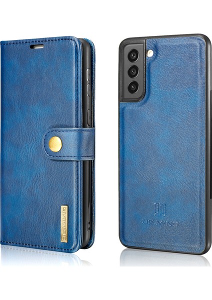 Samsung Galaxy S21 Fe Çıkarılabilir 2'si 1 Arada Bölünmüş Deri Cüzdan Kılıf Standı Folio Manyetik Telefon Kılıfı (Yurt Dışından)