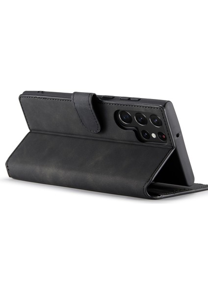 Samsung Galaxy S23 Ultra Retro Pu Deri Düşmeye Karşı Kapaklı Flip Stand Cüzdan Telefon Kılıfı (Yurt Dışından) modelleri