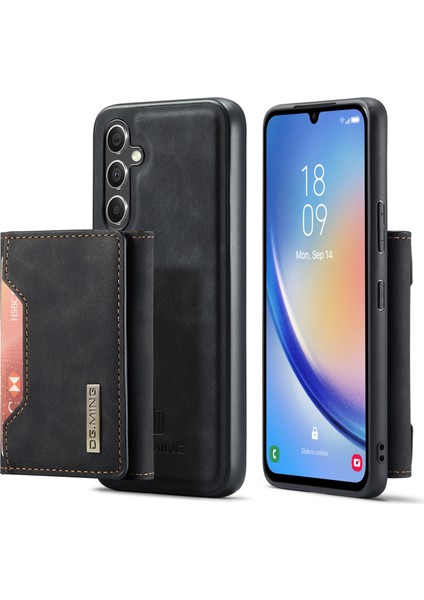Samsung Galaxy A14 4g / 5g Pu Deri Kaplamalı Pc + Tpu Kickstand Telefon Kılıfı Çıkarılabilir Cüzdan Kapağı (Yurt Dışından)