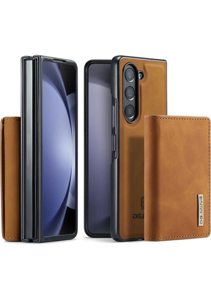 Samsung Galaxy Z Fold5 5g Pu Deri+Pc Kickstand Cüzdan Telefon Kılıfı (Yurt Dışından)