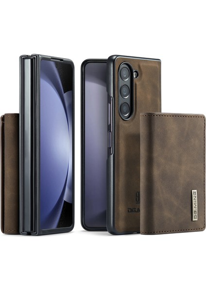 Samsung Galaxy Z Fold5 5g Pu Deri+Pc Kickstand Cüzdan Telefon Kılıfı (Yurt Dışından)