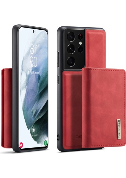 Samsung Galaxy S21 Ultra 5g Manyetik Cüzdanlı Kickstand Tasarım Pu Deri Telefon Kılıfı (Yurt Dışından)