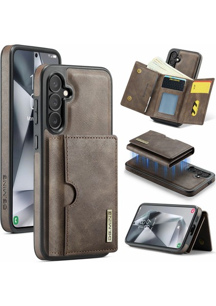 Samsung Galaxy S24 Fe Manyetik Cüzdan Pu + Pc + Tpu Telefon Kılıfı (Yurt Dışından)