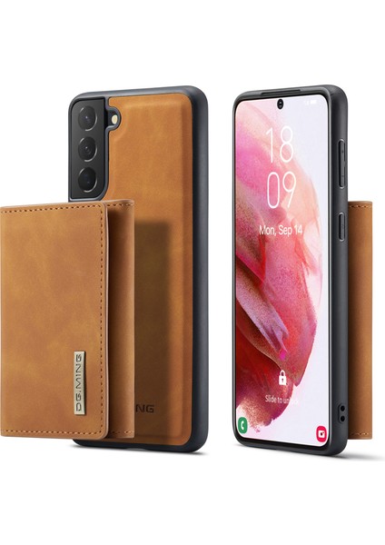 Samsung Galaxy S22 5g Kablosuz Şarj Desteği Çıkarılabilir 2'si 1 Arada Cüzdan Manyetik Telefon Kılıfı (Yurt Dışından)