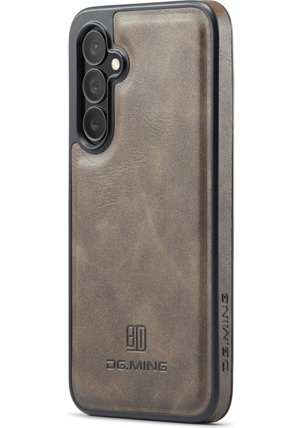 Samsung Galaxy S24 Fe Düşmeye Karşı Dayanıklı Deri Kaplamalı Pc+Tpu Telefon Arka Kapağı (Yurt Dışından)