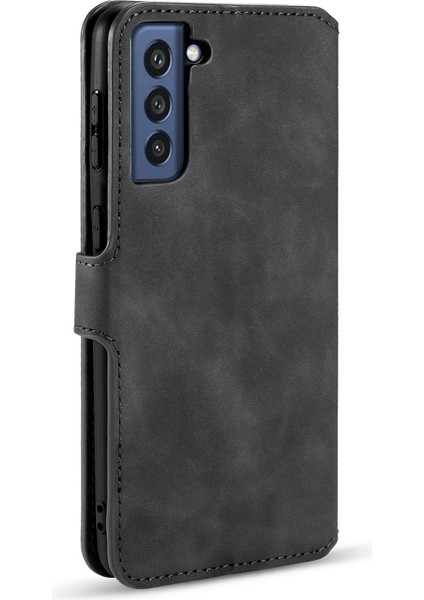 Samsung Galaxy S21 Fe Retro Stil Tam Koruma Deri Cüzdan Standı Telefon Kılıfı (Yurt Dışından) modelleri