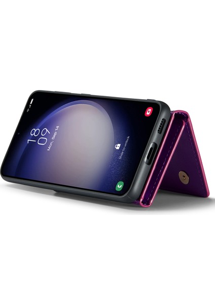 Samsung Galaxy S23 Fe Kickstand Telefon Kılıfı Parıltılı Deri Kaplamalı Pc+Tpu Kılıf Çıkarılabilir Cüzdan ile (Yurt Dışından) modelleri