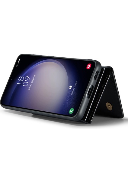 Samsung Galaxy S23 Fe Kickstand Telefon Kılıfı Parıltılı Deri Kaplamalı Pc+Tpu Kılıf Çıkarılabilir Cüzdan ile (Yurt Dışından) modelleri