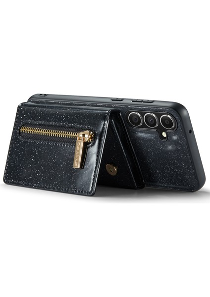Samsung Galaxy S23 Fe Kickstand Telefon Kılıfı Parıltılı Deri Kaplamalı Pc+Tpu Kılıf Çıkarılabilir Cüzdan ile (Yurt Dışından) fırsatları