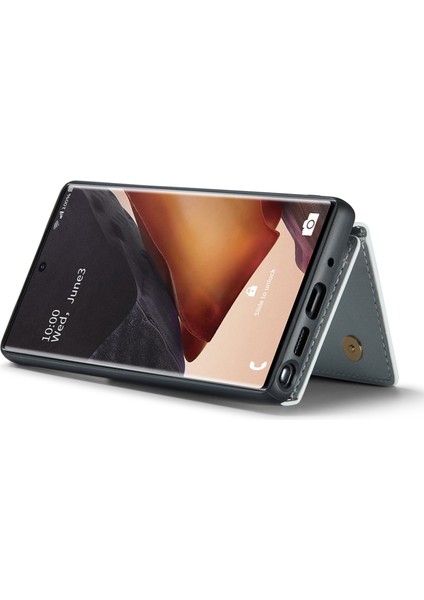 Samsung Galaxy NOTE20 Ultra / NOTE20 Ultra 5g 2'si 1 Arada Simli Pu Deri Kaplamalı Pc + Tpu Düşmeye Karşı Destekli Manyetik Çıkarılabilir Fermuarlı Cüzdan Telefon Kılıfı (Yurt Dışından) modelleri