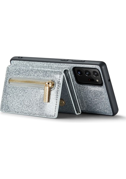 Samsung Galaxy NOTE20 Ultra / NOTE20 Ultra 5g 2'si 1 Arada Simli Pu Deri Kaplamalı Pc + Tpu Düşmeye Karşı Destekli Manyetik Çıkarılabilir Fermuarlı Cüzdan Telefon Kılıfı (Yurt Dışından) fırsatları